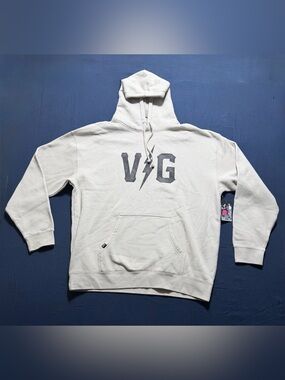 Cotton Blend Fleece Cream Size 2X NWT !i0lent Gentlemen Pullover Hoodie